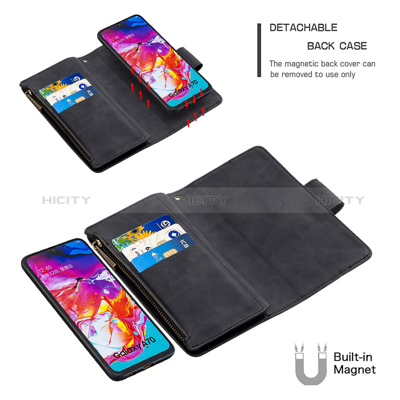 Handytasche Stand Schutzhülle Flip Leder Hülle B09F für Samsung Galaxy A70