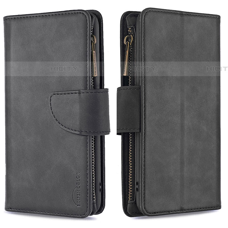 Handytasche Stand Schutzhülle Flip Leder Hülle B09F für Samsung Galaxy A72 4G Schwarz Plus