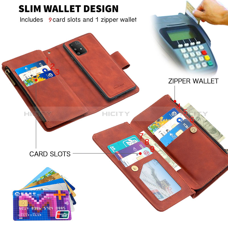 Handytasche Stand Schutzhülle Flip Leder Hülle B09F für Samsung Galaxy A91