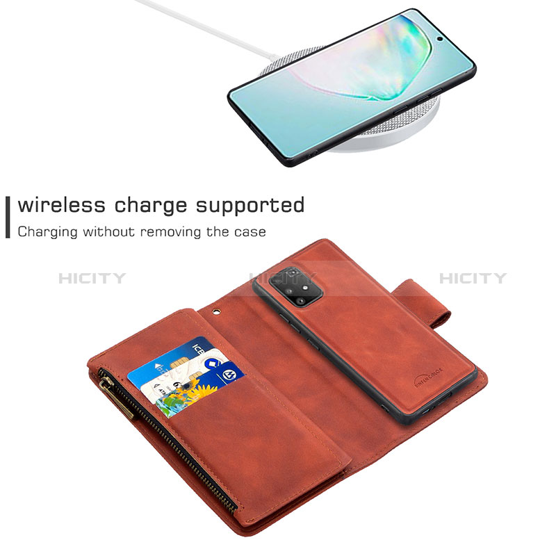 Handytasche Stand Schutzhülle Flip Leder Hülle B09F für Samsung Galaxy M80S groß