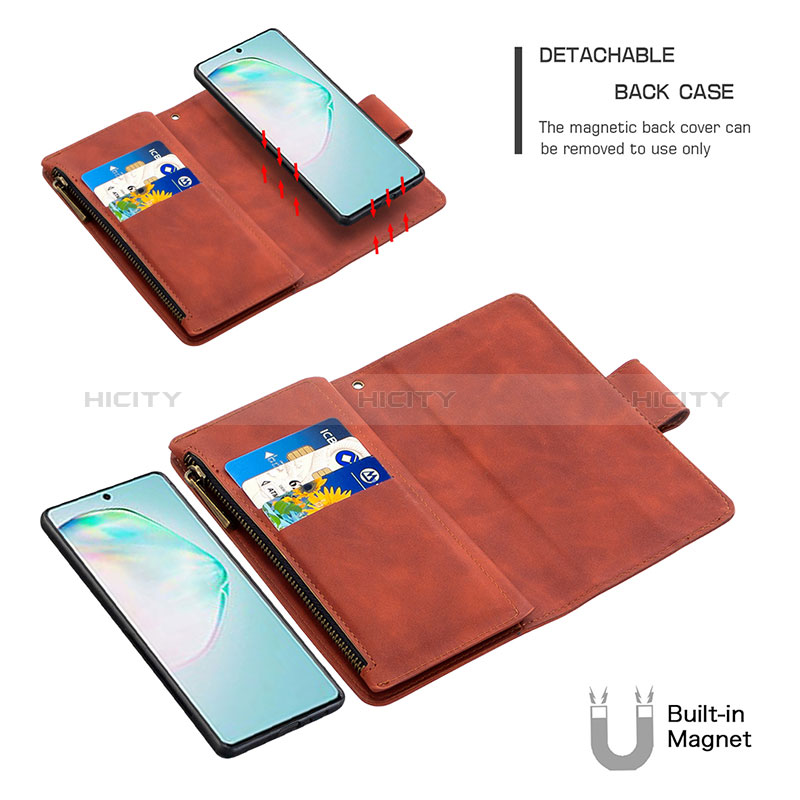 Handytasche Stand Schutzhülle Flip Leder Hülle B09F für Samsung Galaxy S10 Lite groß