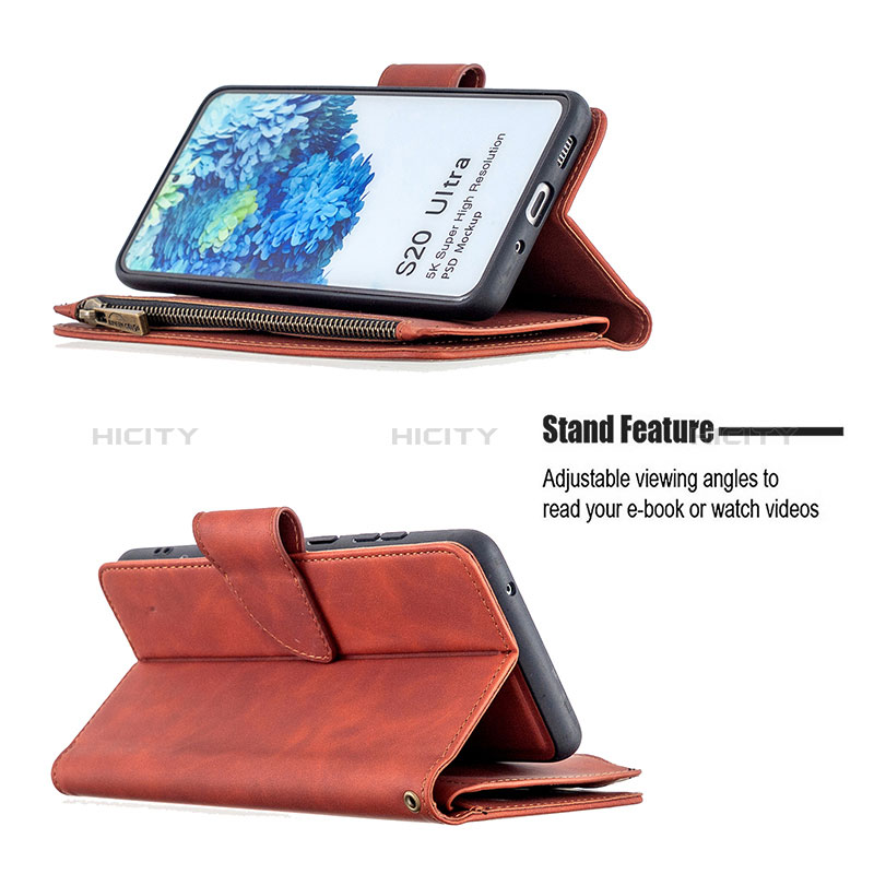 Handytasche Stand Schutzhülle Flip Leder Hülle B09F für Samsung Galaxy S20 Ultra 5G