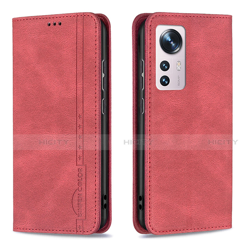 Handytasche Stand Schutzhülle Flip Leder Hülle B09F für Xiaomi Mi 12 5G Rot
