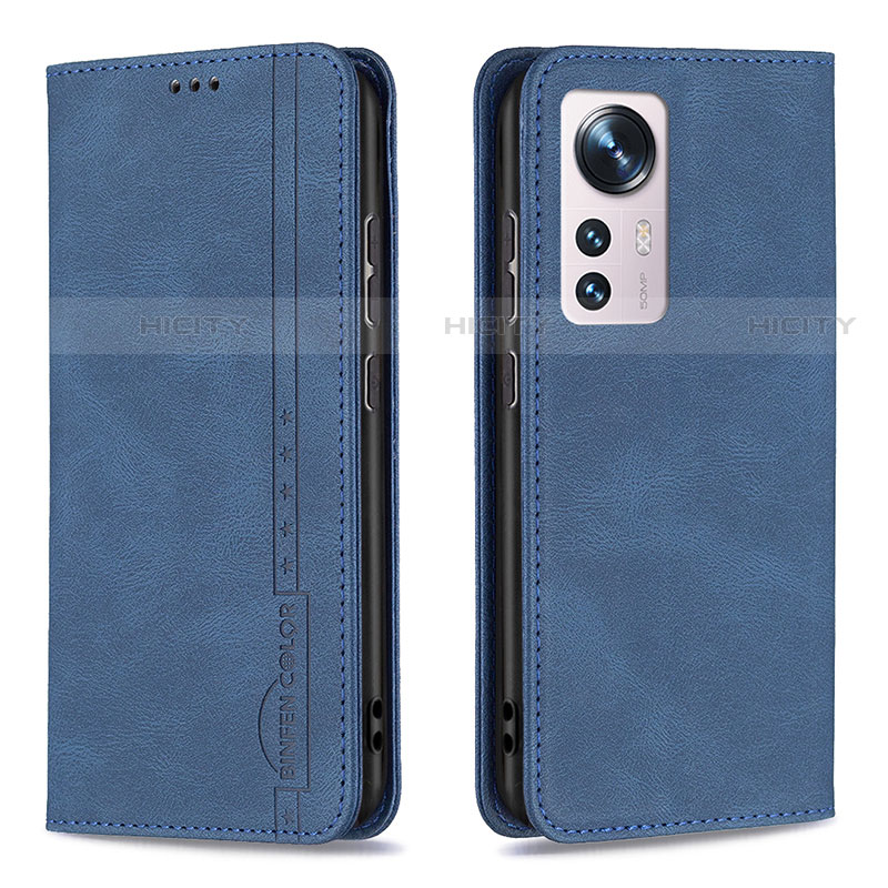 Handytasche Stand Schutzhülle Flip Leder Hülle B09F für Xiaomi Mi 12X 5G Blau Plus