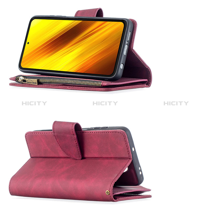 Handytasche Stand Schutzhülle Flip Leder Hülle B09F für Xiaomi Poco X3 NFC groß