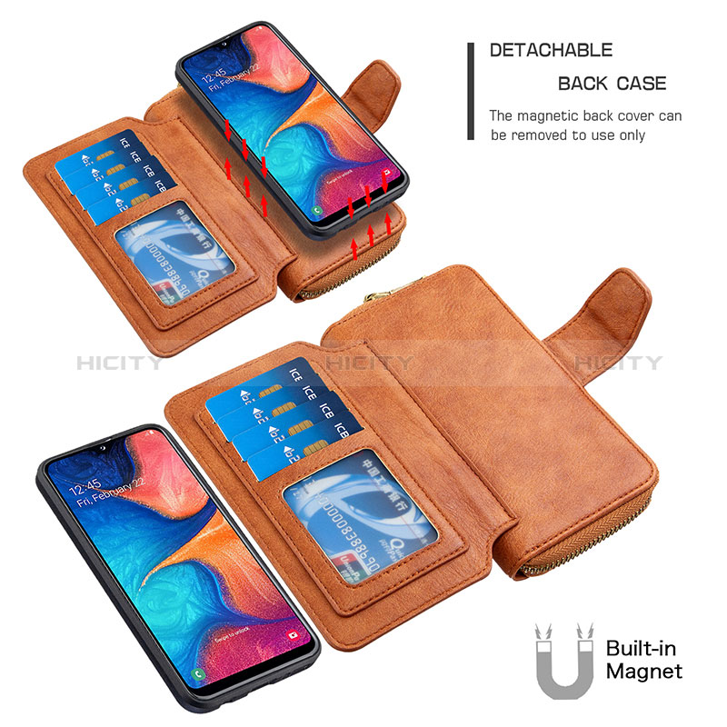 Handytasche Stand Schutzhülle Flip Leder Hülle B10F für Samsung Galaxy A10e groß