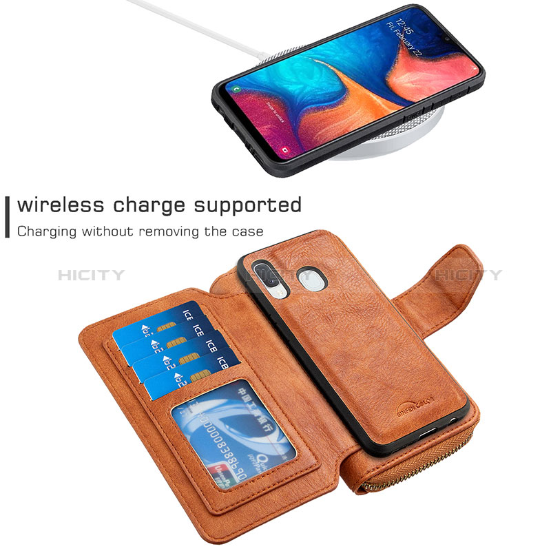 Handytasche Stand Schutzhülle Flip Leder Hülle B10F für Samsung Galaxy A10e groß