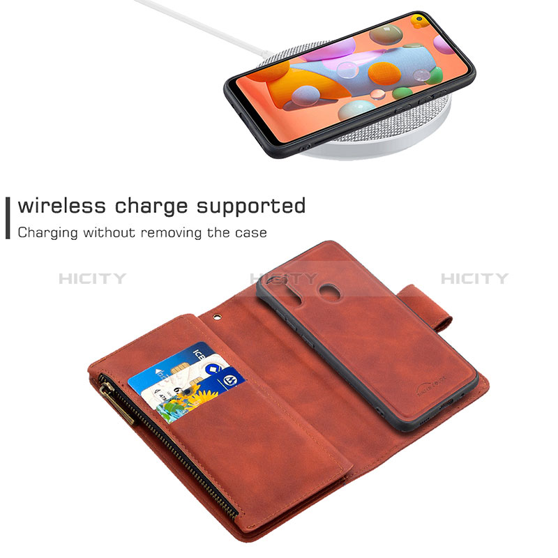 Handytasche Stand Schutzhülle Flip Leder Hülle B10F für Samsung Galaxy A11 groß