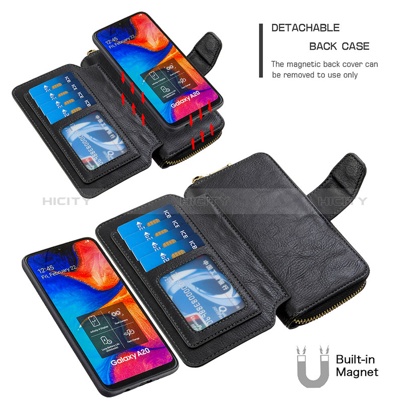 Handytasche Stand Schutzhülle Flip Leder Hülle B10F für Samsung Galaxy A20