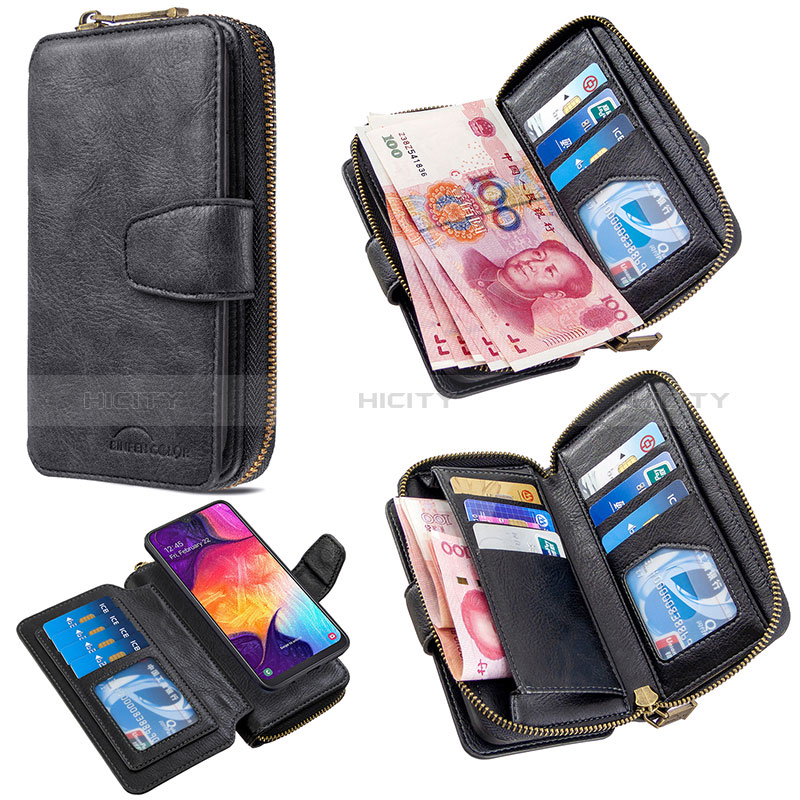 Handytasche Stand Schutzhülle Flip Leder Hülle B10F für Samsung Galaxy A30S groß