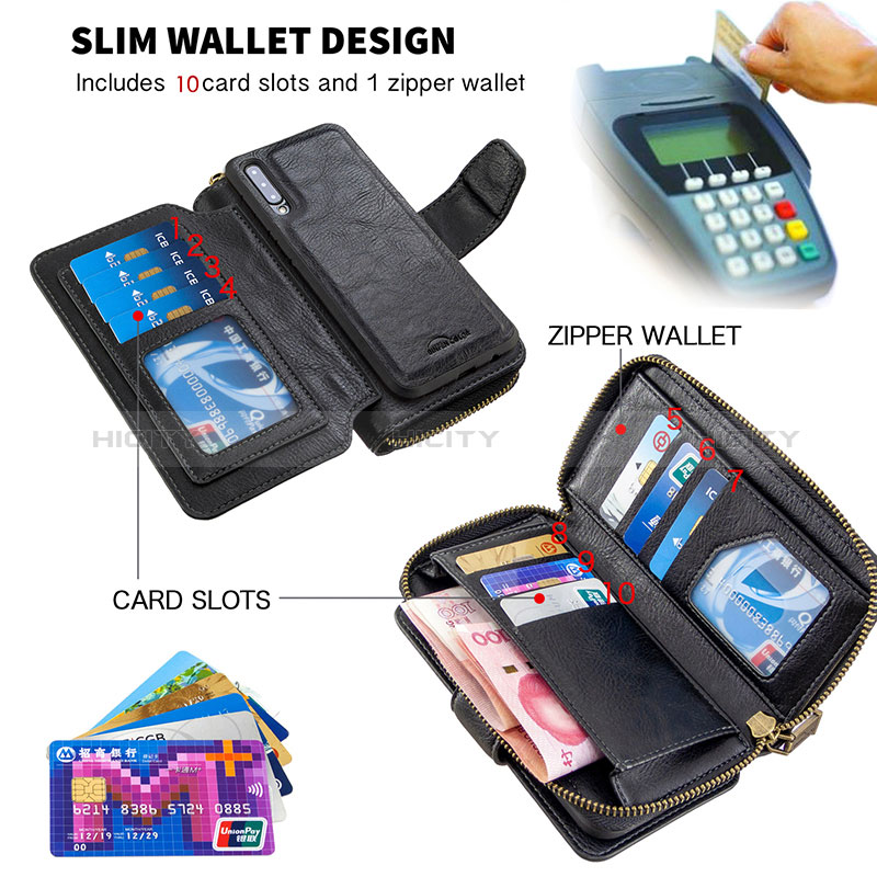 Handytasche Stand Schutzhülle Flip Leder Hülle B10F für Samsung Galaxy A30S groß