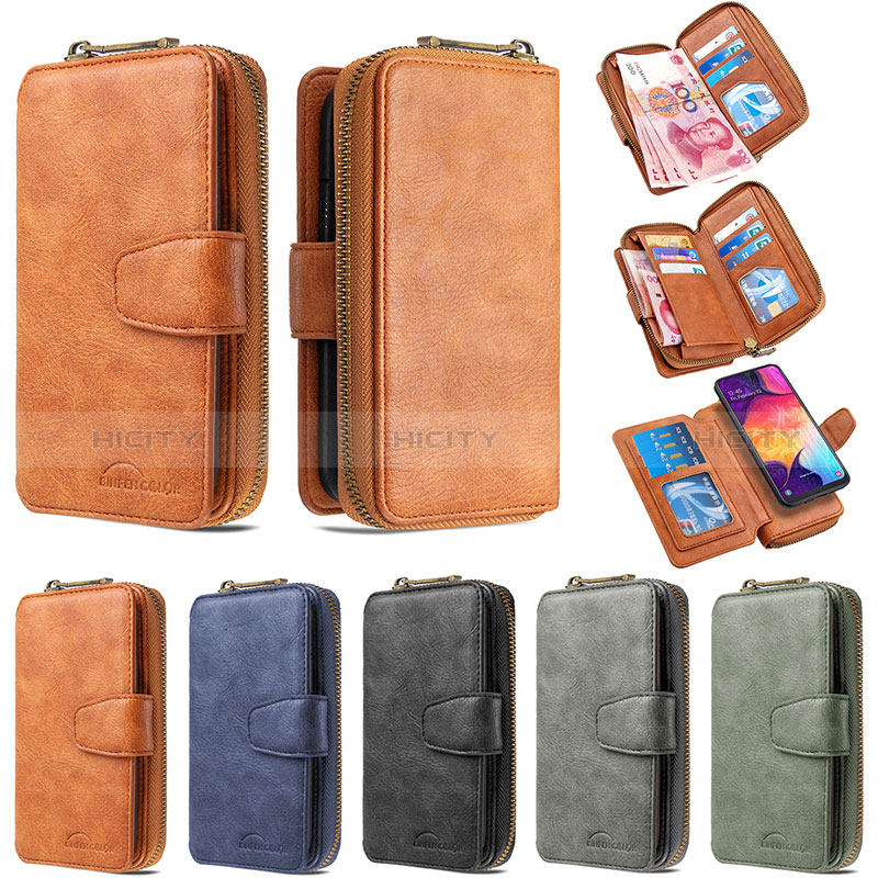 Handytasche Stand Schutzhülle Flip Leder Hülle B10F für Samsung Galaxy A30S groß