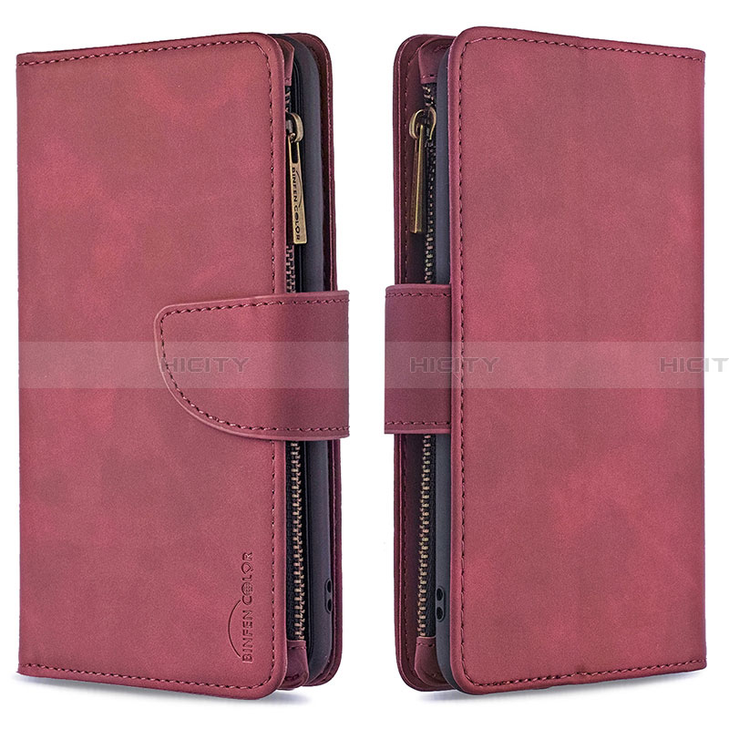 Handytasche Stand Schutzhülle Flip Leder Hülle B10F für Samsung Galaxy A32 4G Rot