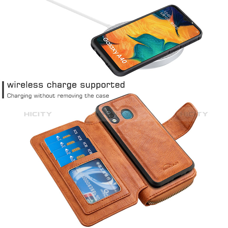 Handytasche Stand Schutzhülle Flip Leder Hülle B10F für Samsung Galaxy A40