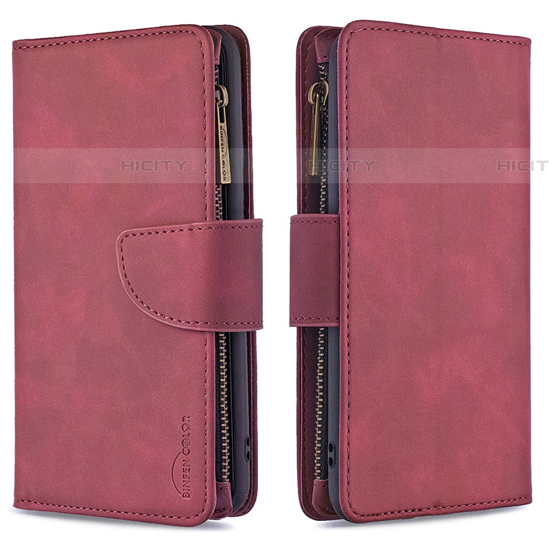 Handytasche Stand Schutzhülle Flip Leder Hülle B10F für Samsung Galaxy A52 4G Rot