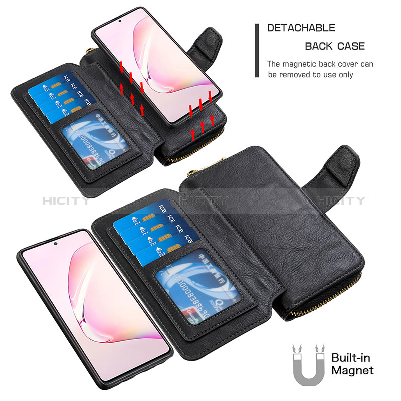 Handytasche Stand Schutzhülle Flip Leder Hülle B10F für Samsung Galaxy A81