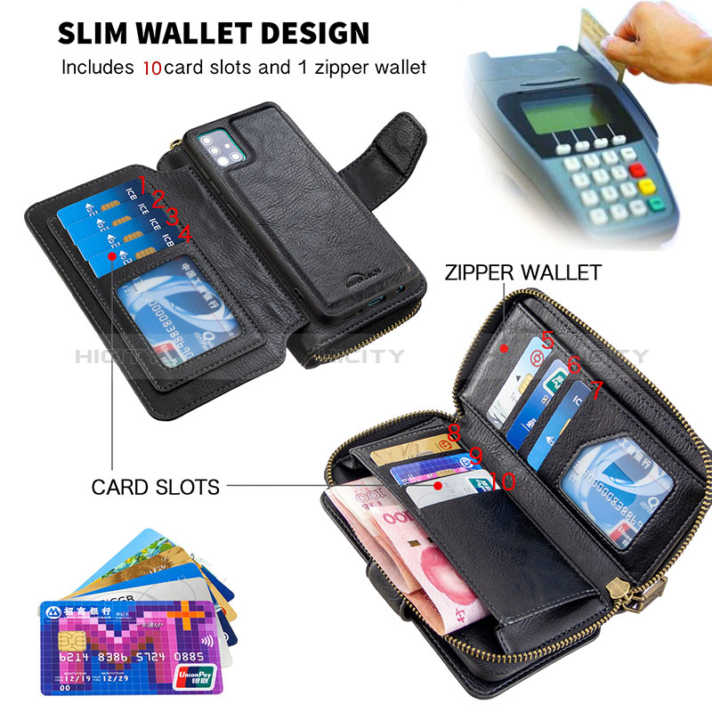 Handytasche Stand Schutzhülle Flip Leder Hülle B10F für Samsung Galaxy M40S