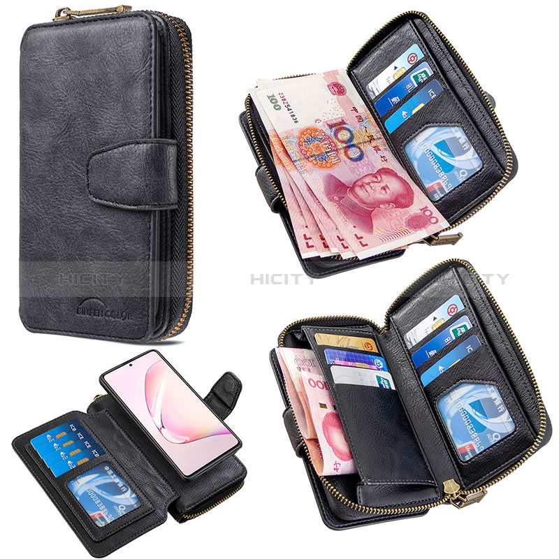 Handytasche Stand Schutzhülle Flip Leder Hülle B10F für Samsung Galaxy Note 10 Lite