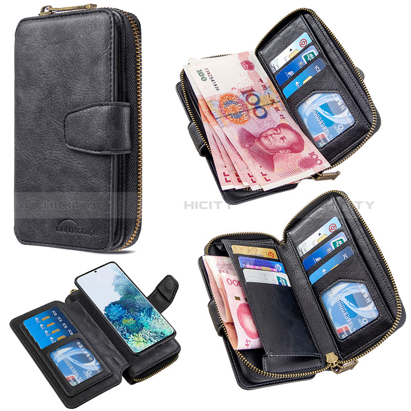 Handytasche Stand Schutzhülle Flip Leder Hülle B10F für Samsung Galaxy S20 Plus groß