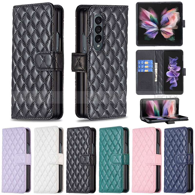 Handytasche Stand Schutzhülle Flip Leder Hülle B10F für Samsung Galaxy Z Fold3 5G