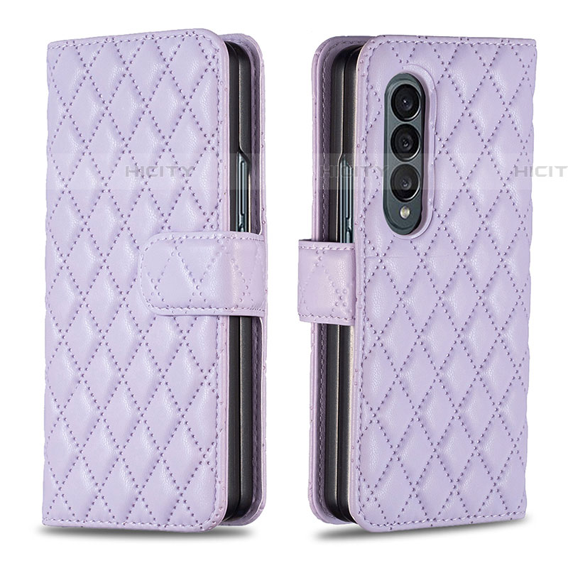 Handytasche Stand Schutzhülle Flip Leder Hülle B10F für Samsung Galaxy Z Fold4 5G Violett