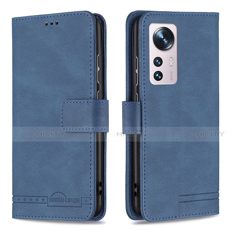 Handytasche Stand Schutzhülle Flip Leder Hülle B10F für Xiaomi Mi 12 5G Blau