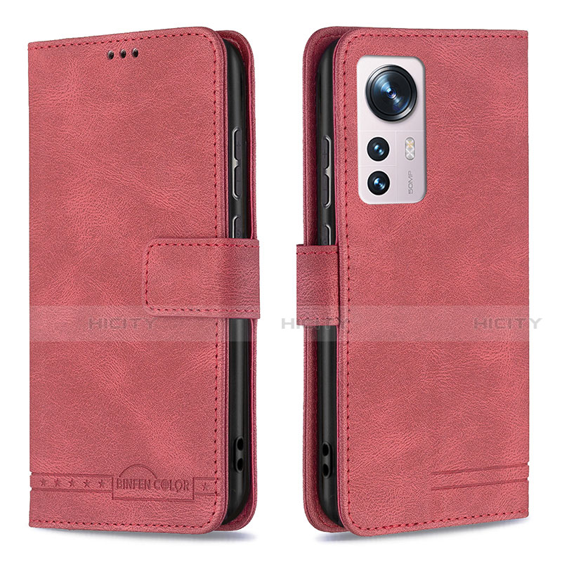 Handytasche Stand Schutzhülle Flip Leder Hülle B10F für Xiaomi Mi 12 5G Rot