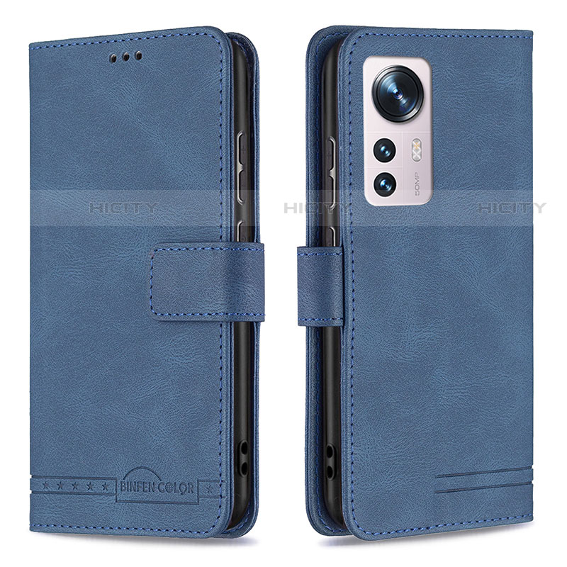 Handytasche Stand Schutzhülle Flip Leder Hülle B10F für Xiaomi Mi 12X 5G Blau Plus