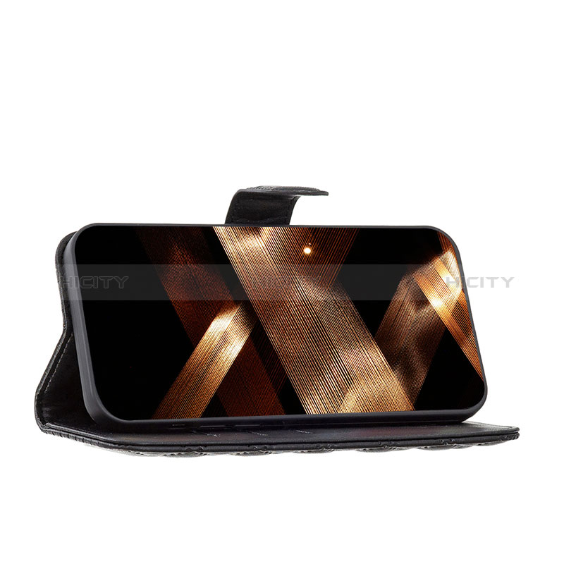 Handytasche Stand Schutzhülle Flip Leder Hülle B11F für Motorola Moto E13 groß