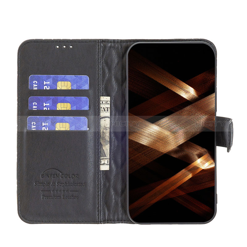 Handytasche Stand Schutzhülle Flip Leder Hülle B11F für Motorola Moto E13 groß