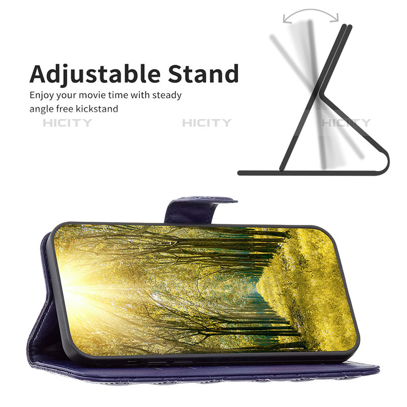 Handytasche Stand Schutzhülle Flip Leder Hülle B11F für OnePlus Nord N200 5G groß