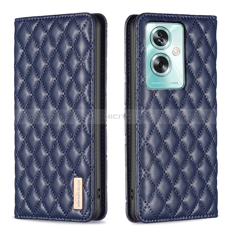 Handytasche Stand Schutzhülle Flip Leder Hülle B11F für Oppo A2 5G Blau