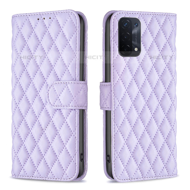 Handytasche Stand Schutzhülle Flip Leder Hülle B11F für Oppo A93 5G Violett Plus