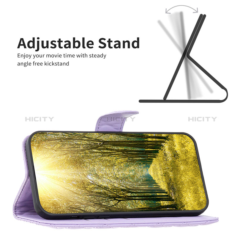 Handytasche Stand Schutzhülle Flip Leder Hülle B11F für Oppo A96 5G groß