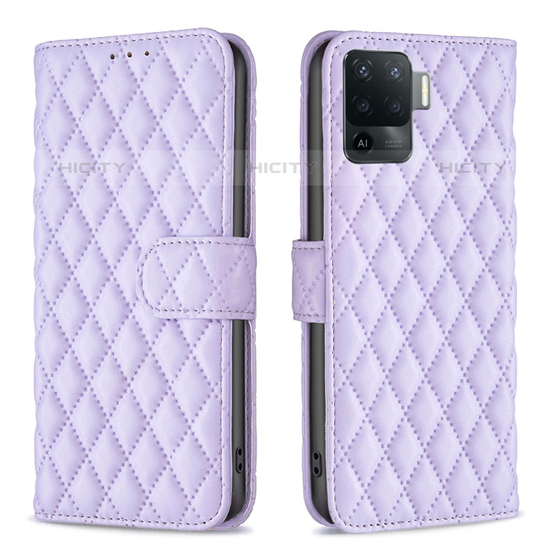 Handytasche Stand Schutzhülle Flip Leder Hülle B11F für Oppo Reno5 Lite Violett Plus