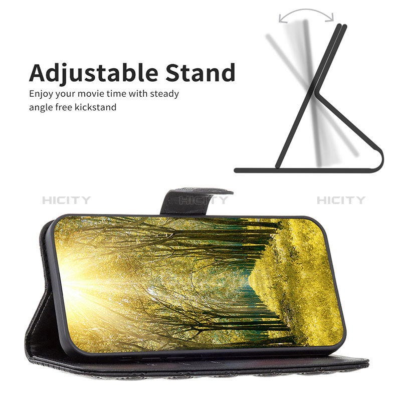 Handytasche Stand Schutzhülle Flip Leder Hülle B11F für Samsung Galaxy A12 groß