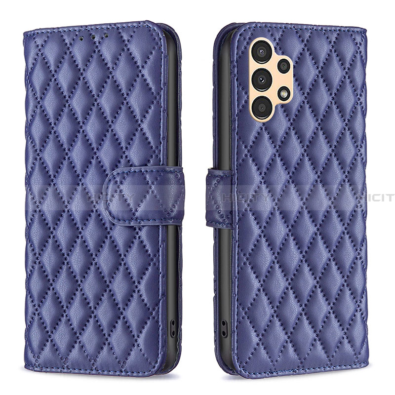 Handytasche Stand Schutzhülle Flip Leder Hülle B11F für Samsung Galaxy A13 4G Blau