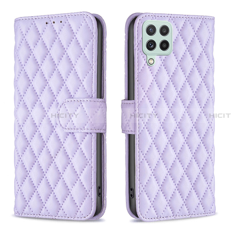 Handytasche Stand Schutzhülle Flip Leder Hülle B11F für Samsung Galaxy A22 4G Violett Plus