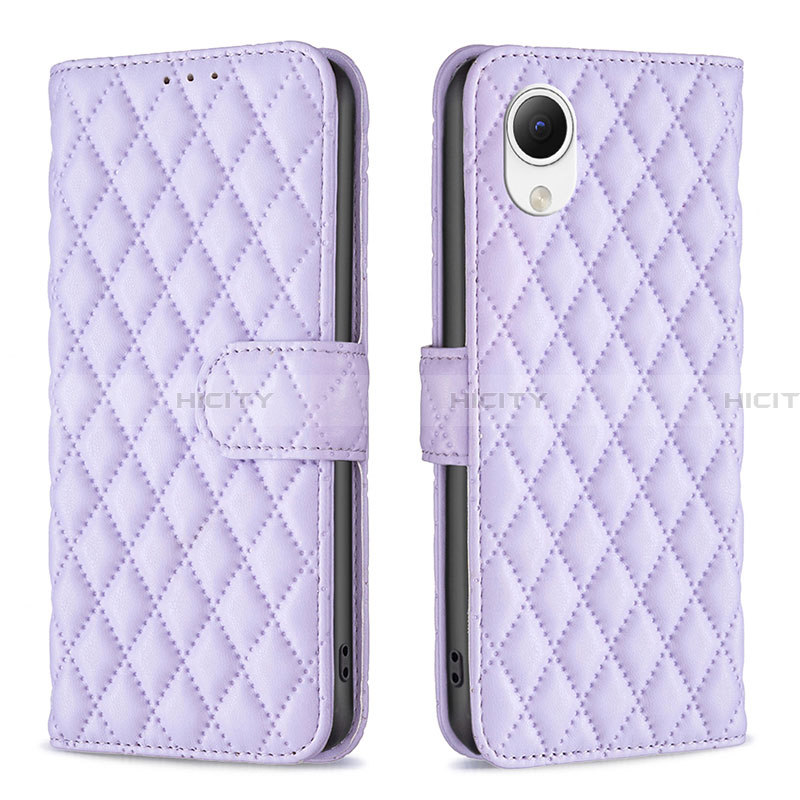 Handytasche Stand Schutzhülle Flip Leder Hülle B11F für Samsung Galaxy A23 5G SC-56C Violett