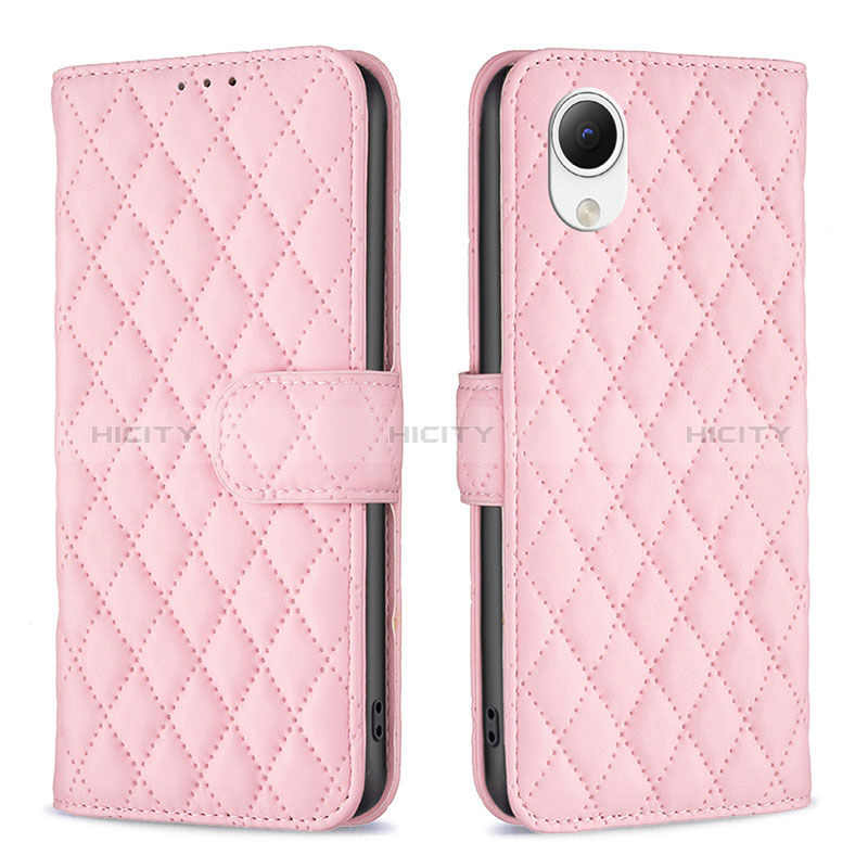 Handytasche Stand Schutzhülle Flip Leder Hülle B11F für Samsung Galaxy A23e 5G Rosegold Plus