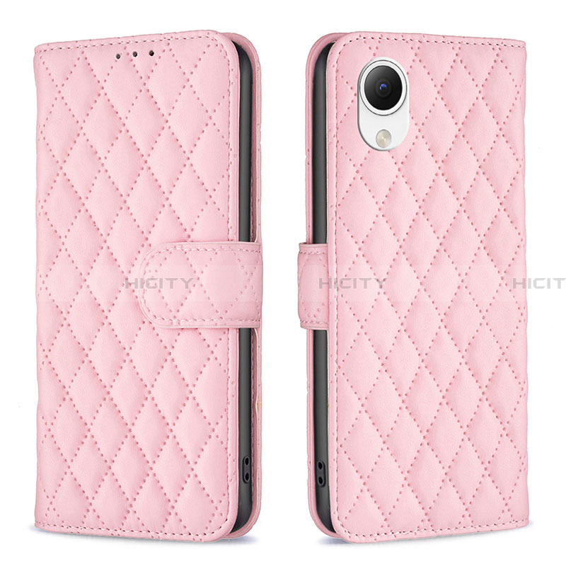 Handytasche Stand Schutzhülle Flip Leder Hülle B11F für Samsung Galaxy A23s Rosegold Plus