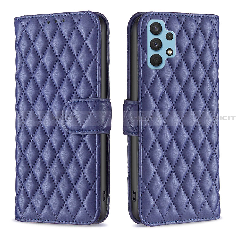 Handytasche Stand Schutzhülle Flip Leder Hülle B11F für Samsung Galaxy A32 5G Blau