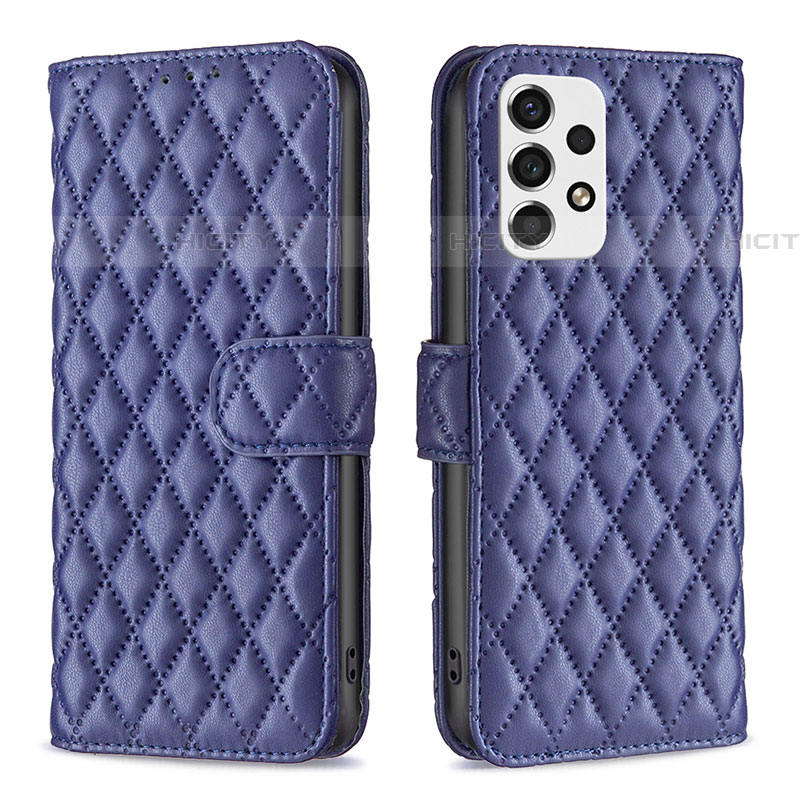 Handytasche Stand Schutzhülle Flip Leder Hülle B11F für Samsung Galaxy A53 5G Blau