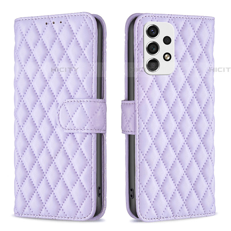 Handytasche Stand Schutzhülle Flip Leder Hülle B11F für Samsung Galaxy A53 5G Violett