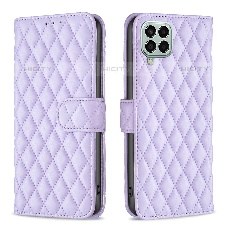 Handytasche Stand Schutzhülle Flip Leder Hülle B11F für Samsung Galaxy M33 5G Violett