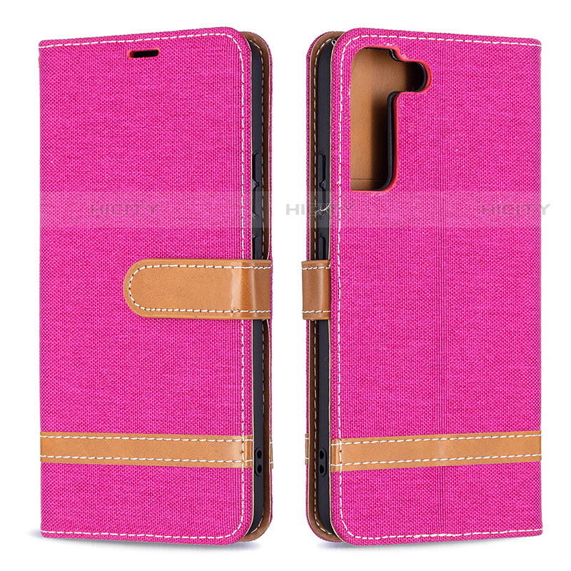 Handytasche Stand Schutzhülle Flip Leder Hülle B11F für Samsung Galaxy S21 Plus 5G Pink Plus