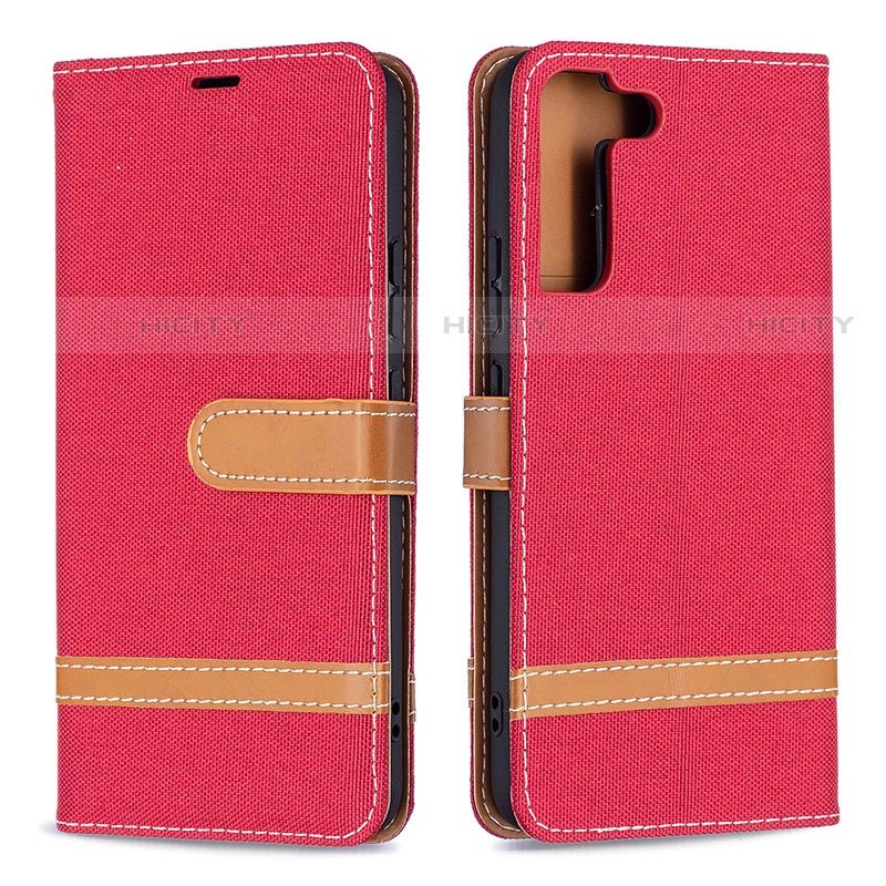 Handytasche Stand Schutzhülle Flip Leder Hülle B11F für Samsung Galaxy S22 Plus 5G Rot Plus