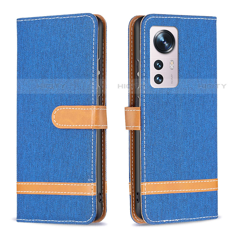 Handytasche Stand Schutzhülle Flip Leder Hülle B11F für Xiaomi Mi 12 Pro 5G Blau