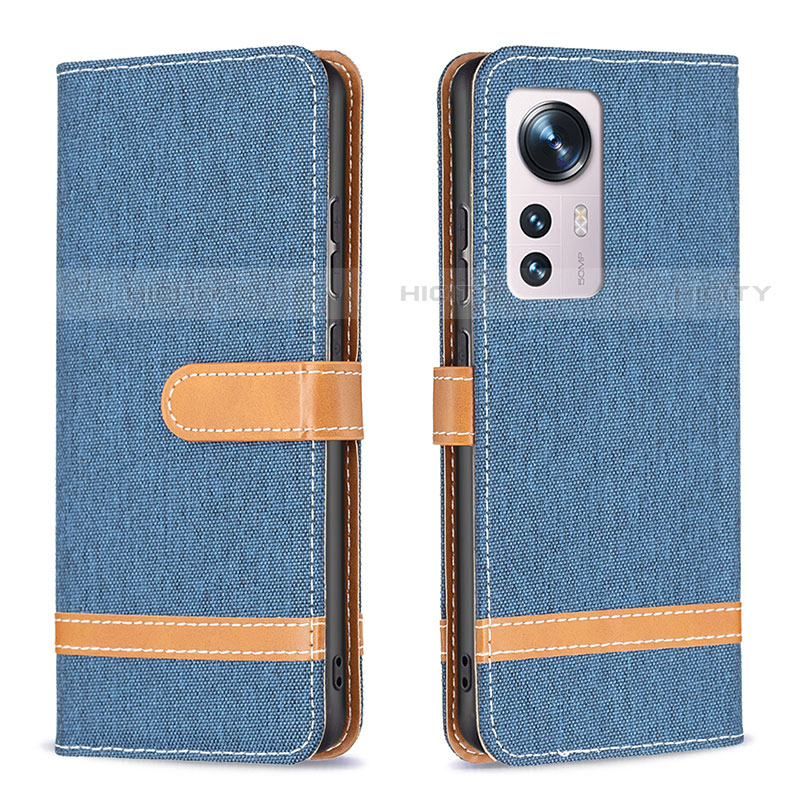 Handytasche Stand Schutzhülle Flip Leder Hülle B11F für Xiaomi Mi 12 Pro 5G Hellblau Plus