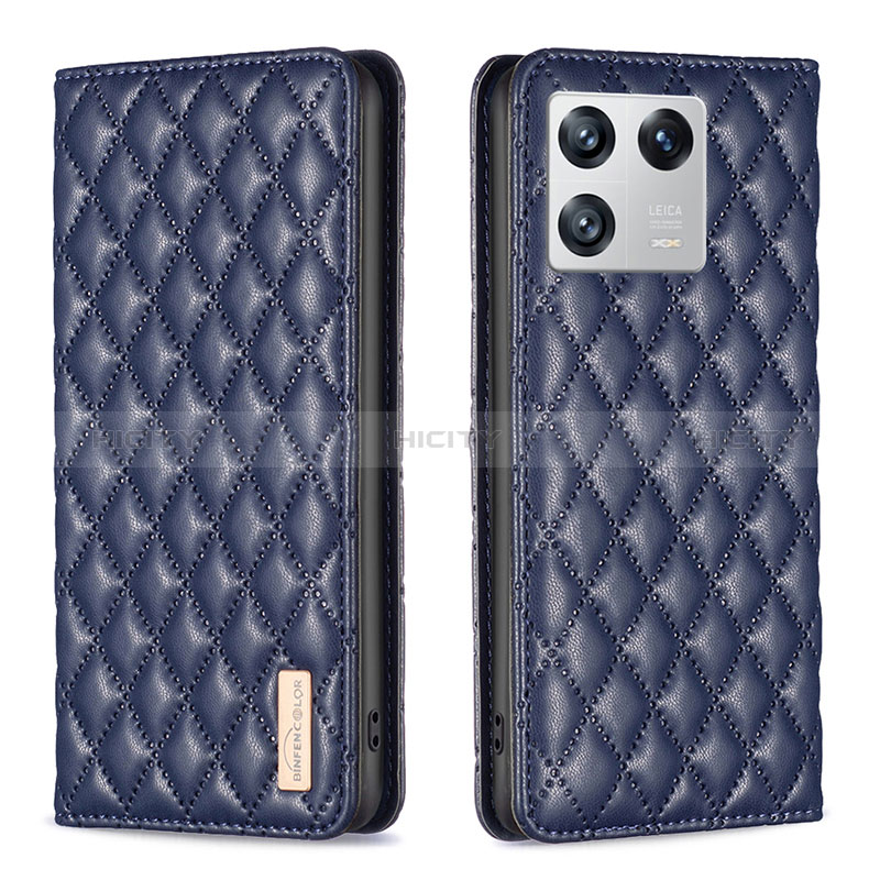 Handytasche Stand Schutzhülle Flip Leder Hülle B11F für Xiaomi Mi 13 Pro 5G Blau